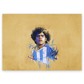 Поздравительная открытка с принтом Марадона в Екатеринбурге, 100% бумага | плотность бумаги 280 г/м2, матовая, на обратной стороне линовка и место для марки
 | 10 номер | diego | football | maradona | maradonna | арегнтина | бога | диего | марадона | марадонна | ретро | рука | сборная аргентины | футбол | футболист