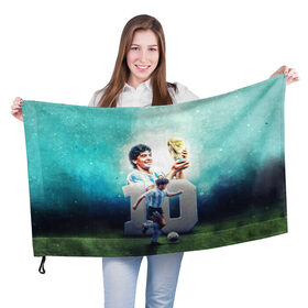 Флаг 3D с принтом 10 number в Екатеринбурге, 100% полиэстер | плотность ткани — 95 г/м2, размер — 67 х 109 см. Принт наносится с одной стороны | 10 номер | diego | football | maradona | maradonna | арегнтина | бога | диего | марадона | марадонна | ретро | рука | сборная аргентины | футбол | футболист