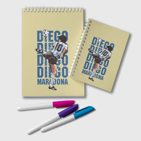 Блокнот с принтом Diego Diego в Екатеринбурге, 100% бумага | 48 листов, плотность листов — 60 г/м2, плотность картонной обложки — 250 г/м2. Листы скреплены удобной пружинной спиралью. Цвет линий — светло-серый
 | 10 номер | diego | football | maradona | maradonna | арегнтина | бога | диего | марадона | марадонна | ретро | рука | сборная аргентины | футбол | футболист