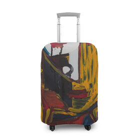 Чехол для чемодана 3D с принтом Pan Gu в Екатеринбурге, 86% полиэфир, 14% спандекс | двустороннее нанесение принта, прорези для ручек и колес | искусство | картина | китай