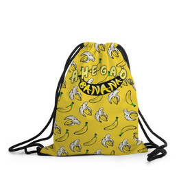 Рюкзак-мешок 3D с принтом AHEGAO (banana) в Екатеринбурге, 100% полиэстер | плотность ткани — 200 г/м2, размер — 35 х 45 см; лямки — толстые шнурки, застежка на шнуровке, без карманов и подкладки | ahegao | banana | o face | аниме | термин | физиономия | япония