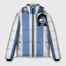 Мужская зимняя куртка 3D с принтом Диего Армандо Марадона D10S в Екатеринбурге, верх — 100% полиэстер; подкладка — 100% полиэстер; утеплитель — 100% полиэстер | длина ниже бедра, свободный силуэт Оверсайз. Есть воротник-стойка, отстегивающийся капюшон и ветрозащитная планка. 

Боковые карманы с листочкой на кнопках и внутренний карман на молнии. | Тематика изображения на принте: d10s | maradona | аргентина | армандо | барселона | бога | джерси | диего | легенда | марадон | марадона | марадоны | рука | форма