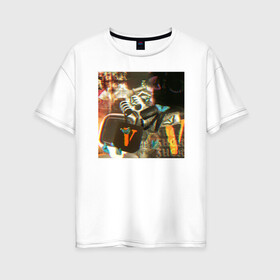 Женская футболка хлопок Oversize с принтом Playboi Carti PHOTO в Екатеринбурге, 100% хлопок | свободный крой, круглый ворот, спущенный рукав, длина до линии бедер
 | fashion | hip hop | photo | rap | text | top