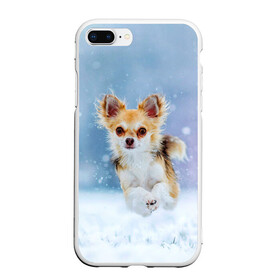 Чехол для iPhone 7Plus/8 Plus матовый с принтом Чихуахуа в снегу в Екатеринбурге, Силикон | Область печати: задняя сторона чехла, без боковых панелей | dog | животные | зима | пес | природа | снег | собака | собаки | собакчка | собачки | чихуа хуа | чихуахуа