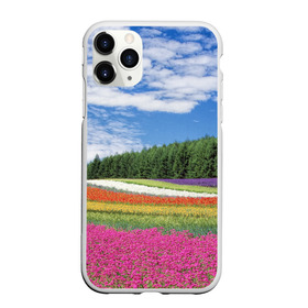 Чехол для iPhone 11 Pro Max матовый с принтом Цветочное поле в Екатеринбурге, Силикон |  | Тематика изображения на принте: деревья | лес | леса | луг | луга | небеса | небо | облака | облако | поле | поля | природа | растения | туча | тучи | цветок | цветы