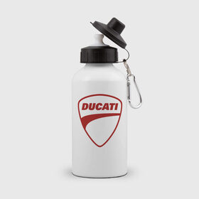 Бутылка спортивная с принтом Ducati Logo (Z) в Екатеринбурге, металл | емкость — 500 мл, в комплекте две пластиковые крышки и карабин для крепления | audi | audi ag | corse | ducati | ducati corse | ducati motor holding | hypermotard | multistrada | panigale | scrambler | streetfighter | supersport | дукати | массимо борди | мото | фабио тальони