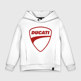 Детское худи Oversize хлопок с принтом Ducati Logo (Z) в Екатеринбурге, френч-терри — 70% хлопок, 30% полиэстер. Мягкий теплый начес внутри —100% хлопок | боковые карманы, эластичные манжеты и нижняя кромка, капюшон на магнитной кнопке | Тематика изображения на принте: audi | audi ag | corse | ducati | ducati corse | ducati motor holding | hypermotard | multistrada | panigale | scrambler | streetfighter | supersport | дукати | массимо борди | мото | фабио тальони