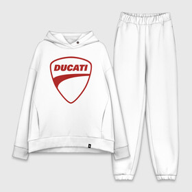 Женский костюм хлопок Oversize с принтом Ducati Logo | Дукати Лого (Z) в Екатеринбурге,  |  | audi | audi ag | corse | ducati | ducati corse | ducati motor holding | hypermotard | multistrada | panigale | scrambler | streetfighter | supersport | дукати | массимо борди | мото | фабио тальони