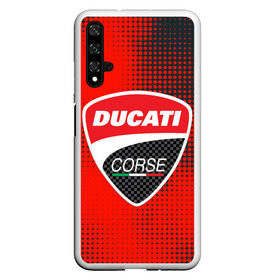 Чехол для Honor 20 с принтом Ducati Corse (Z) в Екатеринбурге, Силикон | Область печати: задняя сторона чехла, без боковых панелей | audi | audi ag | corse | ducati | ducati corse | ducati motor holding | hypermotard | multistrada | panigale | scrambler | streetfighter | supersport | дукати | массимо борди | мото | фабио тальони