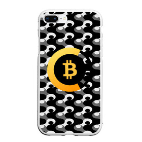 Чехол для iPhone 7Plus/8 Plus матовый с принтом BTC БИТКОИН (S) в Екатеринбурге, Силикон | Область печати: задняя сторона чехла, без боковых панелей | bitcoin | btc | биткоин | валюта | деньги | криптовалюта