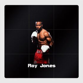 Магнитный плакат 3Х3 с принтом Roy Jones в Екатеринбурге, Полимерный материал с магнитным слоем | 9 деталей размером 9*9 см | boxer | boxing | great boxer | roy jones | roy jones lettering | roy jones print | бокс | боксер | великий боксер | надпись roy jones | принт roy jones | рой джонс