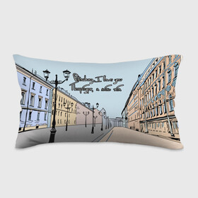 Подушка 3D антистресс с принтом Петербург, я люблю тебя  в Екатеринбурге, наволочка — 100% полиэстер, наполнитель — вспененный полистирол | состоит из подушки и наволочки на молнии | город | петербург | романтика | санкт петербург | улица | фонари | я люблю тебя