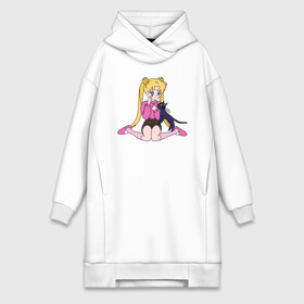 Платье-худи хлопок с принтом Усаги и Луна в Екатеринбурге,  |  | girl | kawaii | princess | sailor moon | serenity | usagi | бани | девочка | девушка аниме | кавайный | киска | кот | котенок | котик | кошечка | кошка | малышка | персонажи аниме | сейлор мун | сейлор мун луна | сейлормун