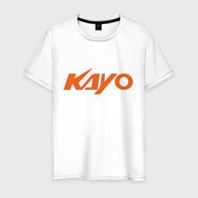 Мужская футболка хлопок с принтом KAYO LOGO (Z) в Екатеринбурге, 100% хлопок | прямой крой, круглый вырез горловины, длина до линии бедер, слегка спущенное плечо. | kayo | moto | motorcycle | sport | байк | кайо | мото | мотоциклы | спорт