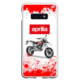 Чехол для Samsung S10E с принтом Aprilia (Z) в Екатеринбурге, Силикон | Область печати: задняя сторона чехла, без боковых панелей | aprilia | aprilia racing | bike | moto | motocycle | sportmotorcycle | априлия | мото | мотоспорт