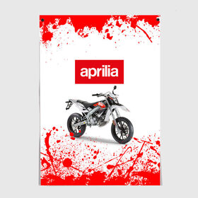 Постер с принтом Aprilia (Z) в Екатеринбурге, 100% бумага
 | бумага, плотность 150 мг. Матовая, но за счет высокого коэффициента гладкости имеет небольшой блеск и дает на свету блики, но в отличии от глянцевой бумаги не покрыта лаком | aprilia | aprilia racing | bike | moto | motocycle | sportmotorcycle | априлия | мото | мотоспорт