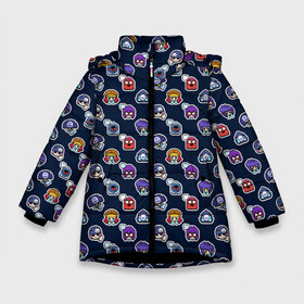 Зимняя куртка для девочек 3D с принтом EMOJI Brawl Stars MONOGRAM в Екатеринбурге, ткань верха — 100% полиэстер; подклад — 100% полиэстер, утеплитель — 100% полиэстер. | длина ниже бедра, удлиненная спинка, воротник стойка и отстегивающийся капюшон. Есть боковые карманы с листочкой на кнопках, утяжки по низу изделия и внутренний карман на молнии. 

Предусмотрены светоотражающий принт на спинке, радужный светоотражающий элемент на пуллере молнии и на резинке для утяжки. | brawl stars | emoji | fashion | game | hip hop | мода | уличная мода | хип хоп | эмоджи