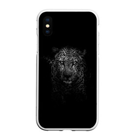 Чехол для iPhone XS Max матовый с принтом Ягуар выходит из тени в Екатеринбурге, Силикон | Область печати: задняя сторона чехла, без боковых панелей | jaguar | барс | животное | зверь | кошка | черный | ягуар