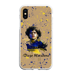 Чехол для iPhone XS Max матовый с принтом Diego Maradona в Екатеринбурге, Силикон | Область печати: задняя сторона чехла, без боковых панелей | cup | diego maradona | diego maradona letterin | diego maradona print | football | footballer | great footballer | number 10 | великий футболист | диего марадона | кубок | надпись диего марадона | номер 10 | принт диего марадона | футбол 