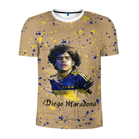 Мужская футболка 3D спортивная с принтом Diego Maradona в Екатеринбурге, 100% полиэстер с улучшенными характеристиками | приталенный силуэт, круглая горловина, широкие плечи, сужается к линии бедра | cup | diego maradona | diego maradona letterin | diego maradona print | football | footballer | great footballer | number 10 | великий футболист | диего марадона | кубок | надпись диего марадона | номер 10 | принт диего марадона | футбол 