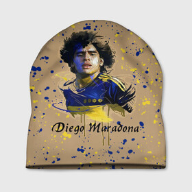 Шапка 3D с принтом Diego Maradona в Екатеринбурге, 100% полиэстер | универсальный размер, печать по всей поверхности изделия | Тематика изображения на принте: cup | diego maradona | diego maradona letterin | diego maradona print | football | footballer | great footballer | number 10 | великий футболист | диего марадона | кубок | надпись диего марадона | номер 10 | принт диего марадона | футбол 