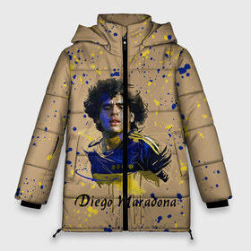 Женская зимняя куртка 3D с принтом Diego Maradona в Екатеринбурге, верх — 100% полиэстер; подкладка — 100% полиэстер; утеплитель — 100% полиэстер | длина ниже бедра, силуэт Оверсайз. Есть воротник-стойка, отстегивающийся капюшон и ветрозащитная планка. 

Боковые карманы с листочкой на кнопках и внутренний карман на молнии | cup | diego maradona | diego maradona letterin | diego maradona print | football | footballer | great footballer | number 10 | великий футболист | диего марадона | кубок | надпись диего марадона | номер 10 | принт диего марадона | футбол 