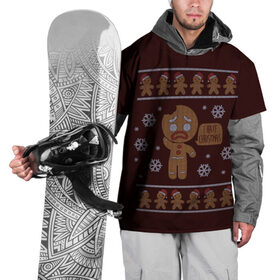 Накидка на куртку 3D с принтом I Hate Christmas в Екатеринбурге, 100% полиэстер |  | Тематика изображения на принте: 