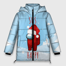 Женская зимняя куртка 3D с принтом SUS HAPPY AMONG US в Екатеринбурге, верх — 100% полиэстер; подкладка — 100% полиэстер; утеплитель — 100% полиэстер | длина ниже бедра, силуэт Оверсайз. Есть воротник-стойка, отстегивающийся капюшон и ветрозащитная планка. 

Боковые карманы с листочкой на кнопках и внутренний карман на молнии | claus | imposter | impostor | red | santa | амонг ас | ёлка | клаус | красный | нг | новогодний | подозрительный | предатель | санта | скин | счастливый