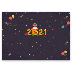 Поздравительная открытка с принтом 2021 Новый Год в Екатеринбурге, 100% бумага | плотность бумаги 280 г/м2, матовая, на обратной стороне линовка и место для марки
 | 