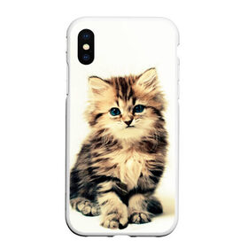 Чехол для iPhone XS Max матовый с принтом котёнок в Екатеринбурге, Силикон | Область печати: задняя сторона чехла, без боковых панелей | cute kitten | kitten | котёнок | красивый котёнок | милый котёнок