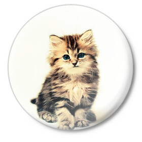 Значок с принтом котёнок в Екатеринбурге,  металл | круглая форма, металлическая застежка в виде булавки | cute kitten | kitten | котёнок | красивый котёнок | милый котёнок