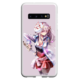 Чехол для Samsung Galaxy S10 с принтом Azur Lane Лазурный путь в Екатеринбурге, Силикон | Область печати: задняя сторона чехла, без боковых панелей | azur lane | аниме | белфаст | женская манга | лазурный путь | маска