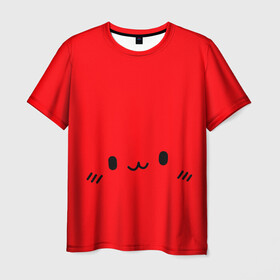 Мужская футболка 3D с принтом кошка в Екатеринбурге, 100% полиэфир | прямой крой, круглый вырез горловины, длина до линии бедер | drawing | kat | кошка | красивый | рисунок