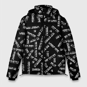 Мужская зимняя куртка 3D с принтом Kizaru Translation (Z) в Екатеринбурге, верх — 100% полиэстер; подкладка — 100% полиэстер; утеплитель — 100% полиэстер | длина ниже бедра, свободный силуэт Оверсайз. Есть воротник-стойка, отстегивающийся капюшон и ветрозащитная планка. 

Боковые карманы с листочкой на кнопках и внутренний карман на молнии. | Тематика изображения на принте: haunted family | kizaru | music | rap | гангста | кизару | нечипорeнко | реп | репер | рэп | рэпер | хип хоп