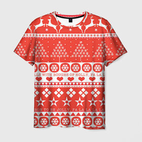 Мужская футболка 3D с принтом Рождественская атмосфера в Екатеринбурге, 100% полиэфир | прямой крой, круглый вырез горловины, длина до линии бедер | 