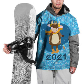 Накидка на куртку 3D с принтом Год быка 2021 в Екатеринбурге, 100% полиэстер |  | Тематика изображения на принте: 