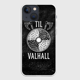 Чехол для iPhone 13 mini с принтом Till Valhall в Екатеринбурге,  |  | вальхалла | викинг | символ | скандинавия | топор | щит | язычество