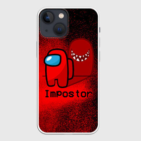 Чехол для iPhone 13 mini с принтом AMONG US в Екатеринбурге,  |  | among us | impostor | амонг ас | брызги красок | игра | космический | космический корабль | космонавт | космос | краска | кровь | мем | предатель | среди нас | экшен