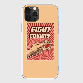 Чехол для iPhone 12 Pro Max с принтом FIght Covid19 в Екатеринбурге, Силикон |  | Тематика изображения на принте: борьба | ковид | коронавирус | самоизоляция