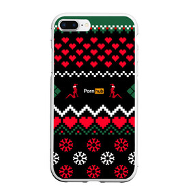 Чехол для iPhone 7Plus/8 Plus матовый с принтом PORN HUB в Екатеринбурге, Силикон | Область печати: задняя сторона чехла, без боковых панелей | Тематика изображения на принте: 2021 | new year | новый 2021 год | новый год | поцелуй меня | с новым годом | свитер | свитер на новый год | сердечки