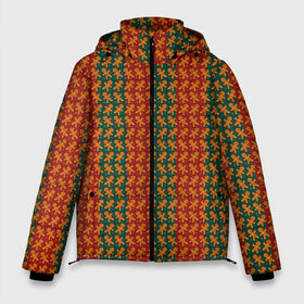 Мужская зимняя куртка 3D с принтом Новогоднее печенье в Екатеринбурге, верх — 100% полиэстер; подкладка — 100% полиэстер; утеплитель — 100% полиэстер | длина ниже бедра, свободный силуэт Оверсайз. Есть воротник-стойка, отстегивающийся капюшон и ветрозащитная планка. 

Боковые карманы с листочкой на кнопках и внутренний карман на молнии. | Тематика изображения на принте: background | christmas | cookies | new year | snowflakes | texture | новый год | печенье | рождество | снежинки | текстура | фон