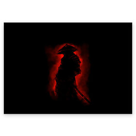 Поздравительная открытка с принтом Samurai в Екатеринбурге, 100% бумага | плотность бумаги 280 г/м2, матовая, на обратной стороне линовка и место для марки
 | Тематика изображения на принте: 2077 | art | blood | cyber | cyberpunk | dead | death | demon | japan | mask | ninja | oni | samurai | shadow | shogun | tokyo | warior | арт | воин | война | демон | катана | кибер | киберпанк | кровь | маска | мертвый | ниндзя | путь | самурай