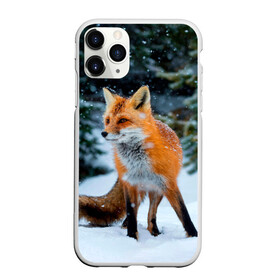 Чехол для iPhone 11 Pro Max матовый с принтом Лиса в зимнем лесу в Екатеринбурге, Силикон |  | Тематика изображения на принте: fox | foxy | в | животные | звери | зима | зимний | зимняя | лес | лиса | лисичка | лисы | природа | снег | снежная