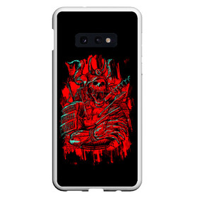 Чехол для Samsung S10E с принтом Death Samurai в Екатеринбурге, Силикон | Область печати: задняя сторона чехла, без боковых панелей | Тематика изображения на принте: 2077 | art | blood | cyber | cyberpunk | dead | death | demon | japan | mask | ninja | oni | samurai | shadow | shogun | tokyo | warior | арт | воин | война | демон | катана | кибер | киберпанк | кровь | маска | мертвый | ниндзя | путь | самурай