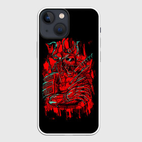 Чехол для iPhone 13 mini с принтом Death Samurai в Екатеринбурге,  |  | 2077 | art | blood | cyber | cyberpunk | dead | death | demon | japan | mask | ninja | oni | samurai | shadow | shogun | tokyo | warior | арт | воин | война | демон | катана | кибер | киберпанк | кровь | маска | мертвый | ниндзя | путь | самурай