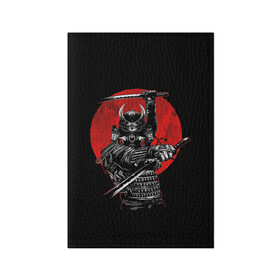 Обложка для паспорта матовая кожа с принтом Samurai в Екатеринбурге, натуральная матовая кожа | размер 19,3 х 13,7 см; прозрачные пластиковые крепления | 2077 | art | blood | cyber | cyberpunk | dead | death | demon | japan | mask | ninja | oni | samurai | shadow | shogun | tokyo | warior | арт | воин | война | демон | катана | кибер | киберпанк | кровь | маска | мертвый | ниндзя | путь | самурай