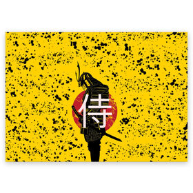 Поздравительная открытка с принтом ? (Самурай) в Екатеринбурге, 100% бумага | плотность бумаги 280 г/м2, матовая, на обратной стороне линовка и место для марки
 | Тематика изображения на принте: katana | no heaven for samurai | red sun | samurai | samurai lettering | samurai print | samurai sweats | samurai t shirt | sun | катана | красное солнце | надпись самурай | нет рая для самурая | принт самурай | самурай | солнце | толстовка самурай | футб
