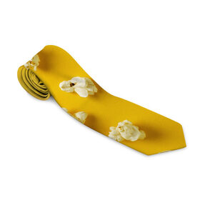 Галстук 3D с принтом Попкорн в Екатеринбурге, 100% полиэстер | Длина 148 см; Плотность 150-180 г/м2 | popcorn | воздушная | еда | кино | кинотеатр | кукуруза | кушать | попкорн | сладкий | соленый | сырный | хрустящий
