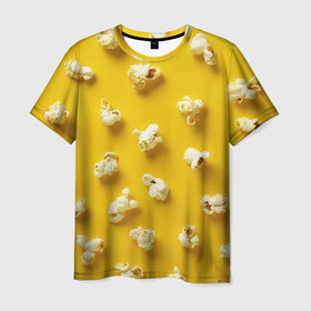 Мужская футболка 3D с принтом Попкорн в Екатеринбурге, 100% полиэфир | прямой крой, круглый вырез горловины, длина до линии бедер | popcorn | воздушная | еда | кино | кинотеатр | кукуруза | кушать | попкорн | сладкий | соленый | сырный | хрустящий