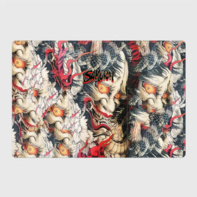 Магнитный плакат 3Х2 с принтом Самурай в Екатеринбурге, Полимерный материал с магнитным слоем | 6 деталей размером 9*9 см | Тематика изображения на принте: буси | воины рыцари | драконы | сабурау | самурай | якудза